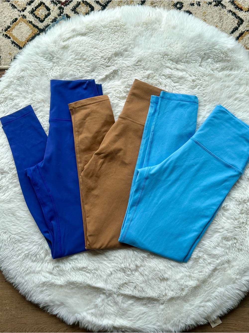 2 Offline by aerie Workout Leggings The Hugger Sky Blue Camel Royal